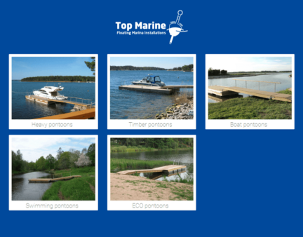 Top Marine, info@topmarinelaiturit.fi +358 9 2316 1050